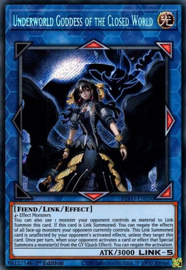 Underworld Goddess of the Closed World Blazing Vortex Yu-Gi-Oh! card