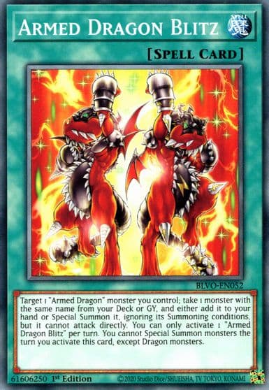 Armed Dragon Blitz Blazing Vortex Yu-Gi-Oh! card
