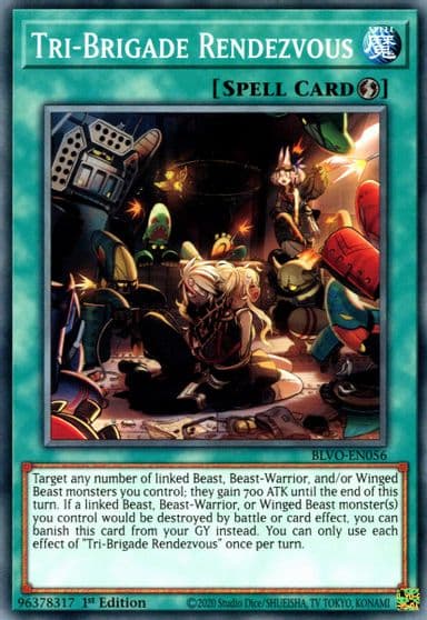 Tri Brigade Rendezvous Blazing Vortex Yu-Gi-Oh! card