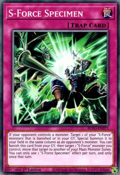 S Force Specimen Blazing Vortex Yu-Gi-Oh! card