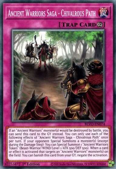 Ancient Warriors Saga Chivalrous Path Blazing Vortex Yu-Gi-Oh! card
