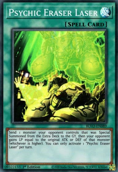 Psychic Eraser Laser Blazing Vortex Yu-Gi-Oh! card