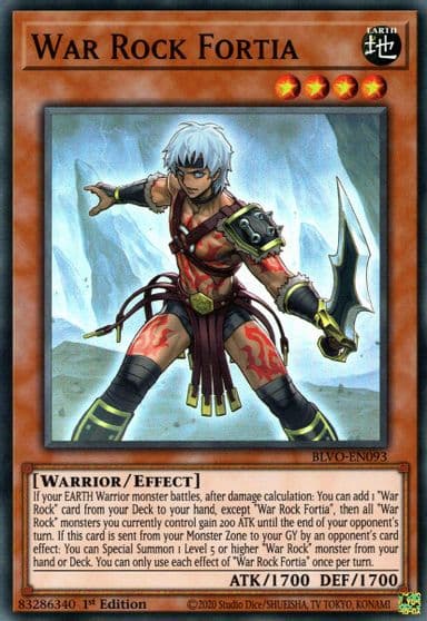 War Rock Fortia Blazing Vortex Yu-Gi-Oh! card