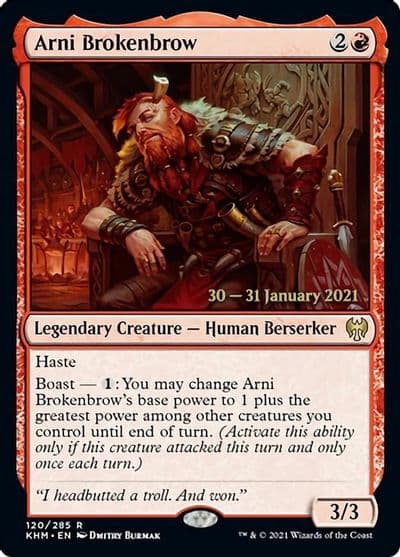 Arni Brokenbrow Prerelease Cards Magic card