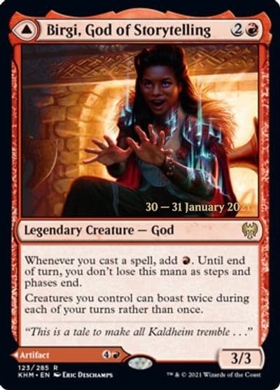 Birgi God of Storytelling Prerelease Cards Magic card