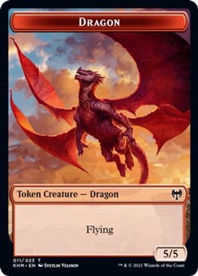 Dragon Token Kaldheim Magic card