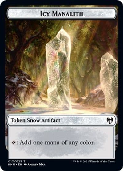 Icy Manalith Token Kaldheim Magic card