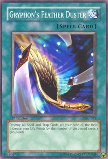 Gryphons Feather Duster Invasion of Chaos Yu-Gi-Oh! card