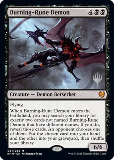 Burning Rune Demon Promo Pack: Kaldheim Magic card