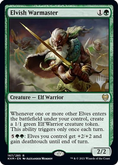Elvish Warmaster Promo Pack: Kaldheim Magic card