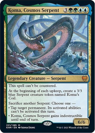 Koma Cosmos Serpent Promo Pack: Kaldheim Magic card