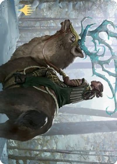 Boreal Outrider Art Card Gold Stamped Signature Art Series: Kaldheim Magic card