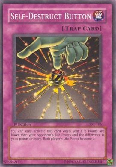 Self Destruct Button Invasion of Chaos Yu-Gi-Oh! card