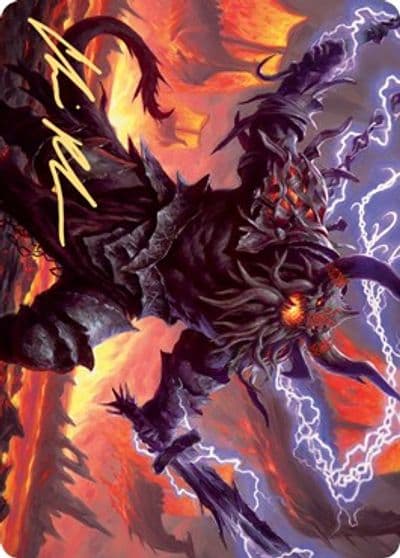 Kardur Doomscourge Art Card Gold Stamped Signature Art Series: Kaldheim Magic card