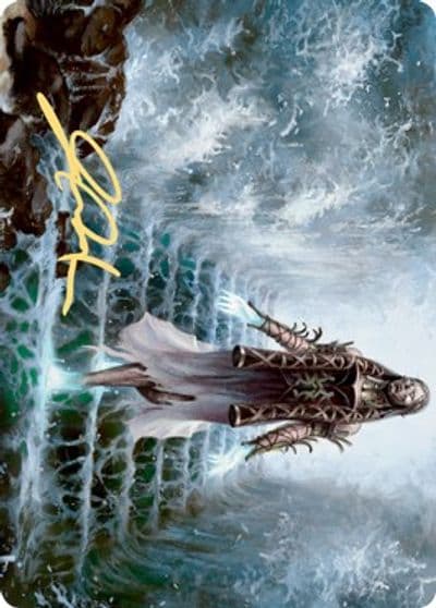 Karfell Harbinger Art Card Gold Stamped Signature Art Series: Kaldheim Magic card