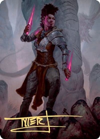 Kaya the Inexorable Art Card Gold Stamped Signature Art Series: Kaldheim Magic card
