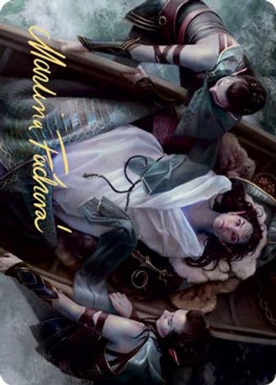 Return Upon the Tide Art Card Gold Stamped Signature Art Series: Kaldheim Magic card