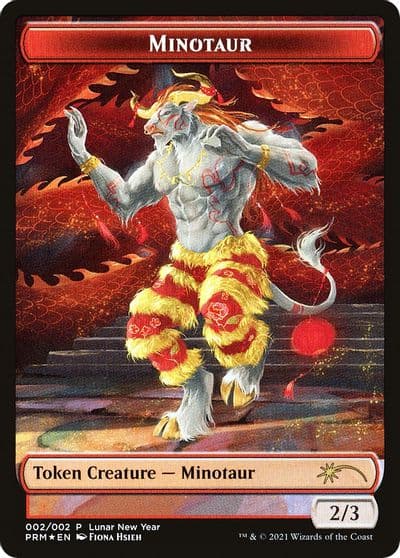 Minotaur Token 2021 Lunar New Year Promo Unique and Miscellaneous Promos Magic card