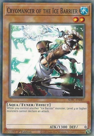 Cryomancer of the Ice Barrier Structure Deck: Freezing Chains Yu-Gi-Oh! card