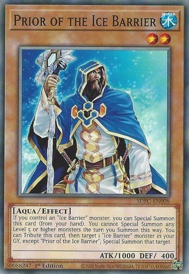 Prior of the Ice Barrier Structure Deck: Freezing Chains Yu-Gi-Oh! card
