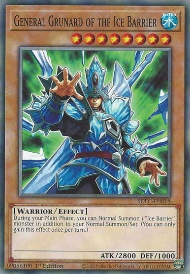 General Grunard of the Ice Barrier Structure Deck: Freezing Chains Yu-Gi-Oh! card