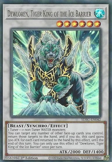 Dewloren Tiger King of the Ice Barrier Structure Deck: Freezing Chains Yu-Gi-Oh! card