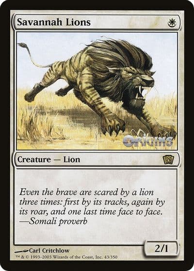 Savannah Lions Origins 2003 Oversize Cards Magic card