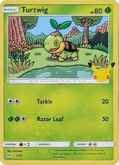 Turtwig McDonald's 25th Anniversary Promos Pokemon card