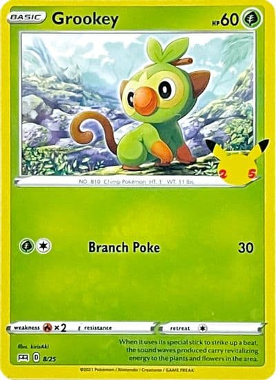 Grookey McDonald's 25th Anniversary Promos Pokemon card