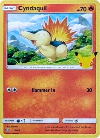 Cyndaquil McDonald's 25th Anniversary Promos Pokemon card