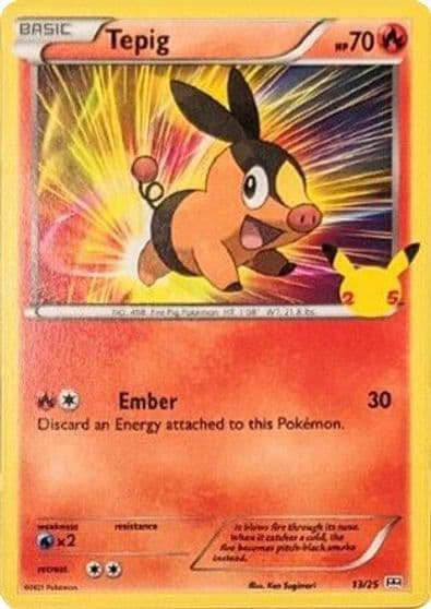 Tepig McDonald's 25th Anniversary Promos Pokemon card