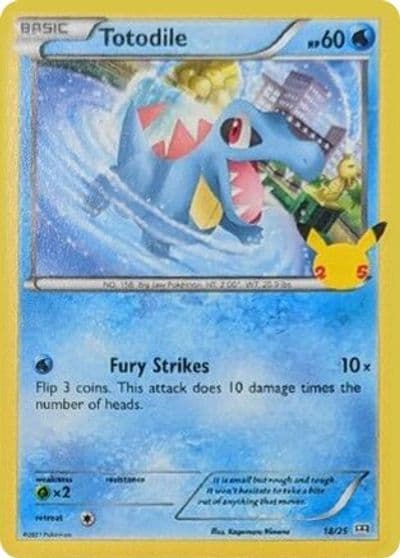 Totodile McDonald's 25th Anniversary Promos Pokemon card