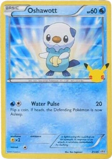 Oshawott McDonald's 25th Anniversary Promos Pokemon card