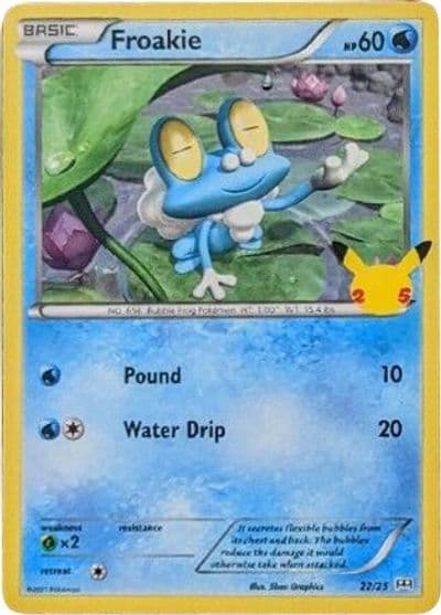 Froakie McDonald's 25th Anniversary Promos Pokemon card