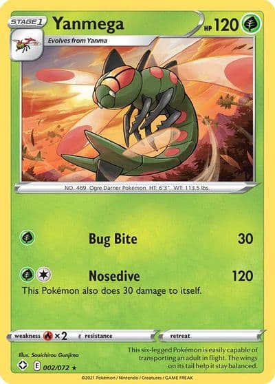 Yanmega Shining Fates Pokemon card