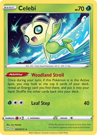 Celebi Shining Fates Pokemon card