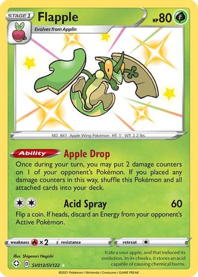 Flapple Shining Fates: Shiny Vault Pokemon card