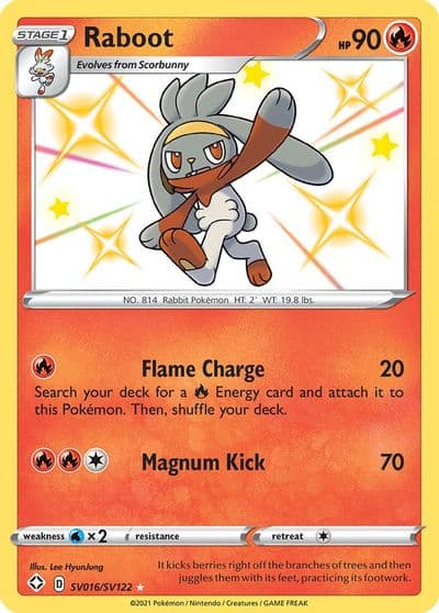 Raboot Shining Fates: Shiny Vault Pokemon card