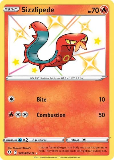 Sizzlipede Shining Fates: Shiny Vault Pokemon card