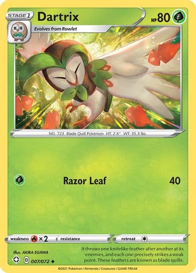 Dartrix Shining Fates Pokemon card