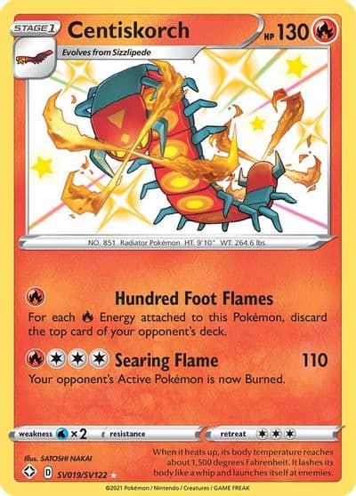 Centiskorch Shining Fates: Shiny Vault Pokemon card