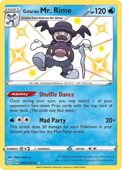 Galarian Mr. Rime Shining Fates: Shiny Vault Pokemon card