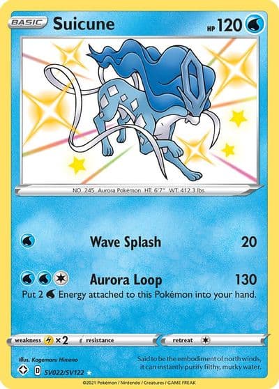Suicune Shining Fates: Shiny Vault Pokemon card