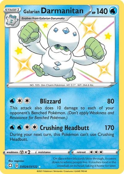 Galarian Darmanitan Shining Fates: Shiny Vault Pokemon card