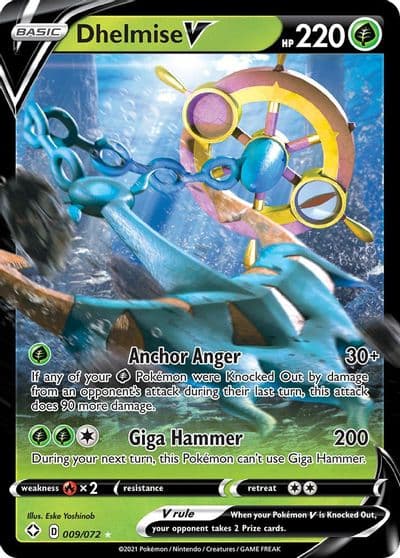 Dhelmise V Shining Fates Pokemon card