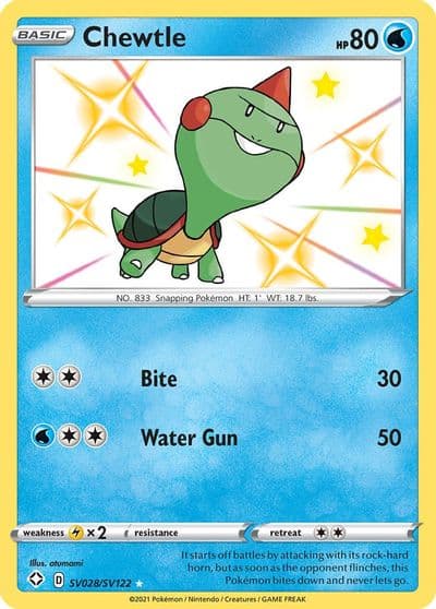 Chewtle Shining Fates: Shiny Vault Pokemon card