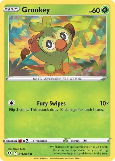Grookey Shining Fates Pokemon card