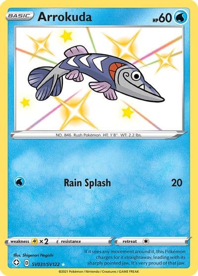 Arrokuda Shining Fates: Shiny Vault Pokemon card