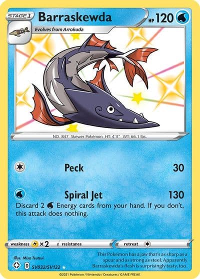 Barraskewda Shining Fates: Shiny Vault Pokemon card