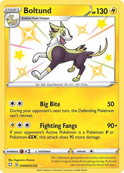 Boltund Shining Fates: Shiny Vault Pokemon card